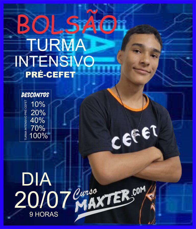 Curso Maxter Cursinho preparatório para o ENEM e CEFET COLTE IFMG em BH