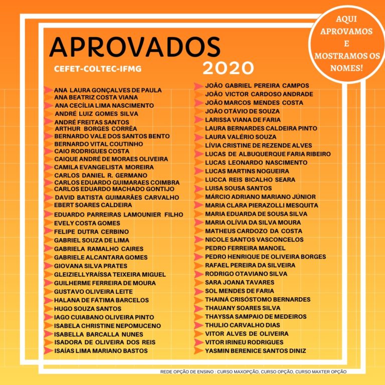 alunos aprovados