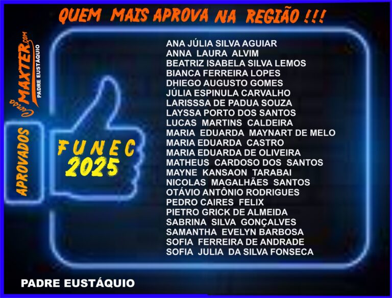 aprovados FUNEC 2025