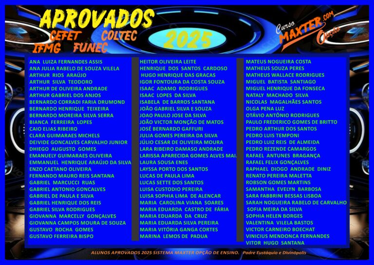 APROVADOS cefet 2025